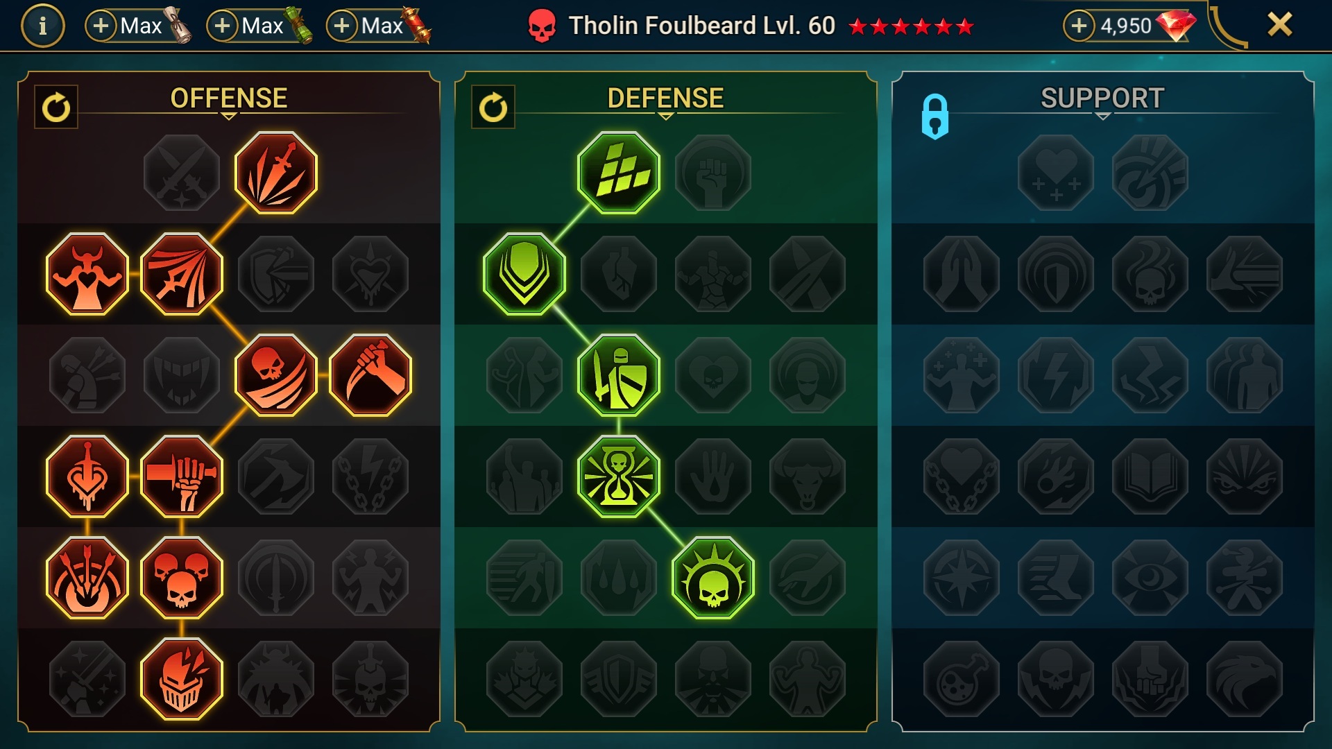 RECOMMENDED MASTERIES FOR THOLIN FOULBEARD IN RAID: SHADOW LEGENDS