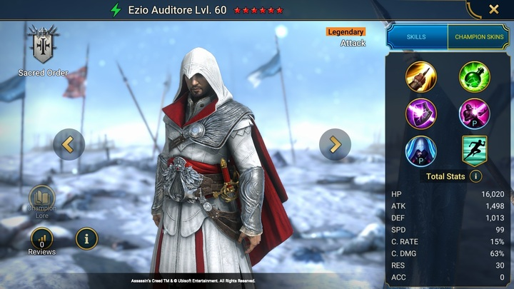 EZIO AUDITORE FROM THE RAID: SHADOW LEGENDS x ASSASSIN’S CREED EVENT