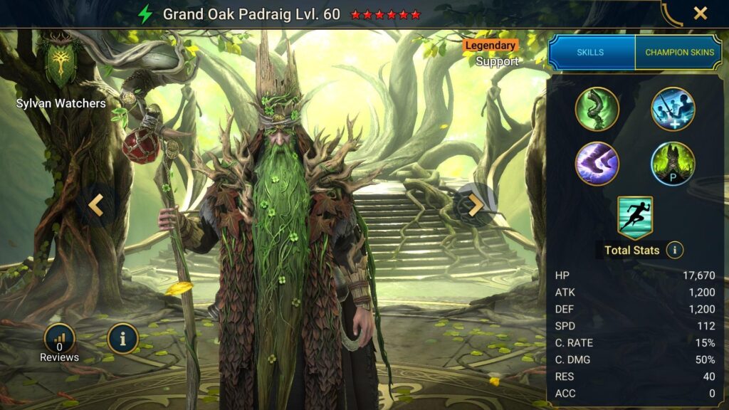GRAND OAK PADRAIG IN RAID: SHADOW LEGENDS