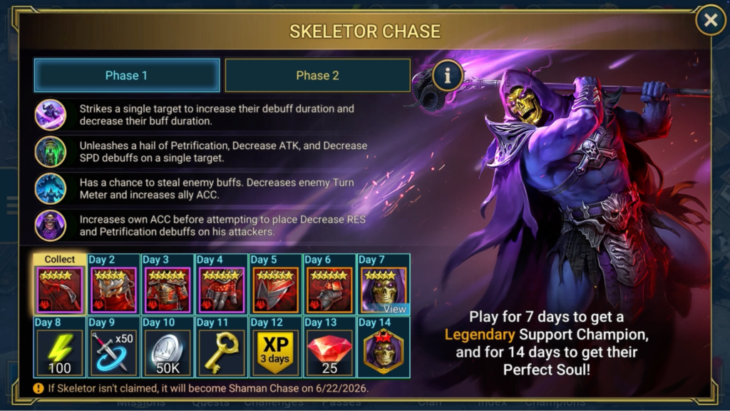 ART OF THE SKELETOR CHASE EVENT IN RAID: SHADOW LEGENDS