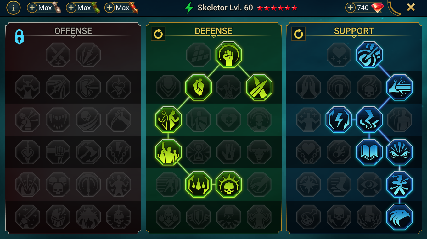 IMAGE OF MASTERY BUILD FOR SKELETOR IN RAID: SHADOW LEGENDS